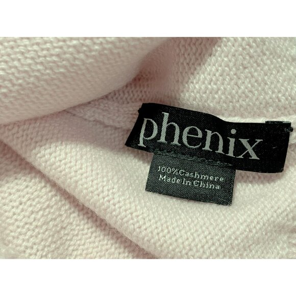 Cashmere Knit Hat Pink Ribbed Fold-Over Cuff One Size Ultra Soft Phenix NEW - Picture 3 of 3